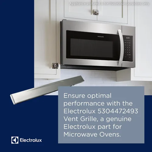 Vista 5 de Electrolux 5304472493 Rejilla de ventilación para hornos microondas, acero inoxidable