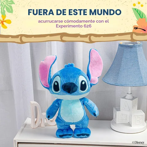 Vista 4 de Disney Baby Lilo & Stitch Animal de Peluche Suave y Abrazable Juguete de Peluche Lindo para Niños Pequeños y Niñas, Regalo para Niños, Stitch Azul
