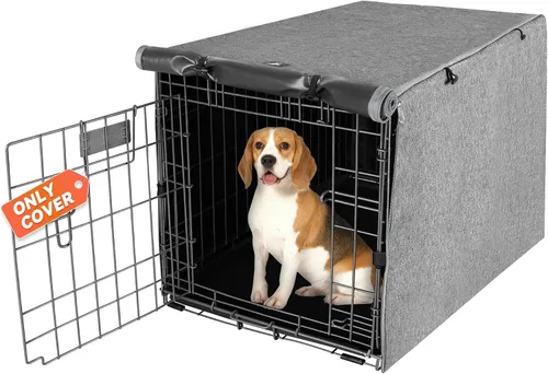 Vista 22 de X-ZONE PET - Funda impermeable para jaula de perro, 24 pulgadas, color negro con ventana