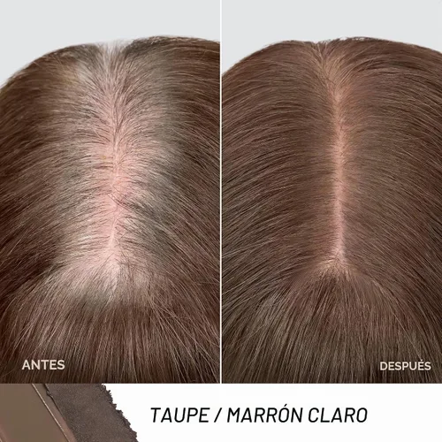 Vista 4 de LAURA GELLER Raíz para retoque de cabello y cejas, cubierta de raíz, gris pardo/marrón claro 02 Gris pardo/marrón claro