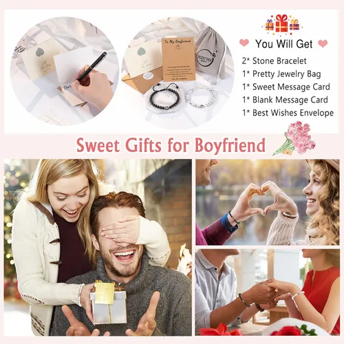 Vista 6 de UNGENT THEM Pulseras con texto en inglés "I Love You" en 100 idiomas para parejas, regalos para mis hombres, novio, novia, marido, mi amor, alma