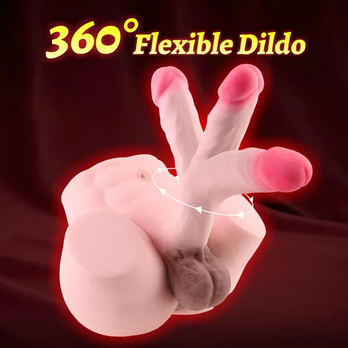Vista 2 de Muñeca sexual masculina para mujeres, juguetes sexuales gay, consolador de torso, juguete sexual para hombres, muñeca sexual gay con pene, anal