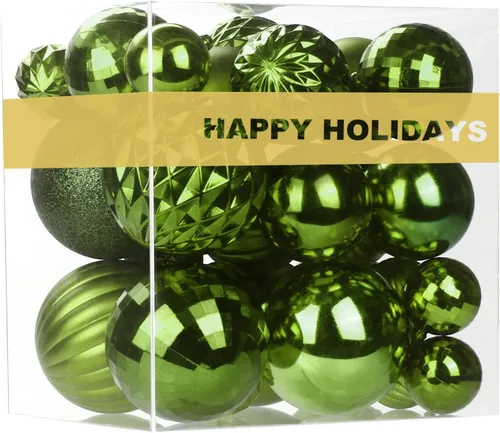 Vista 53 de Esferas pequeñas de Navidad de bronce y dorado de 1.6 pulgadas, adornos para decoración de árbol de Navidad, bolas colgantes inastillables