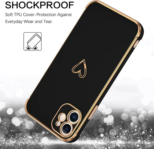 Vista 7 de BENTOBEN Funda para iPhone 12 Mini, bonito patrón de corazón, ajuste delgado, suave, flexible, a prueba de golpes, de TPU para mujeres, niñas