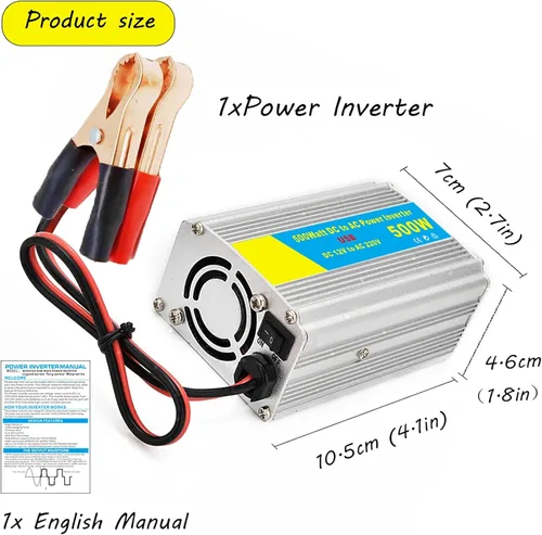 Vista 5 de Sistema de energía solar de 36 W, panel solar plegable con cuatro cargadores USB + inversor de corriente de 500 W + controlador de carga solar de 30