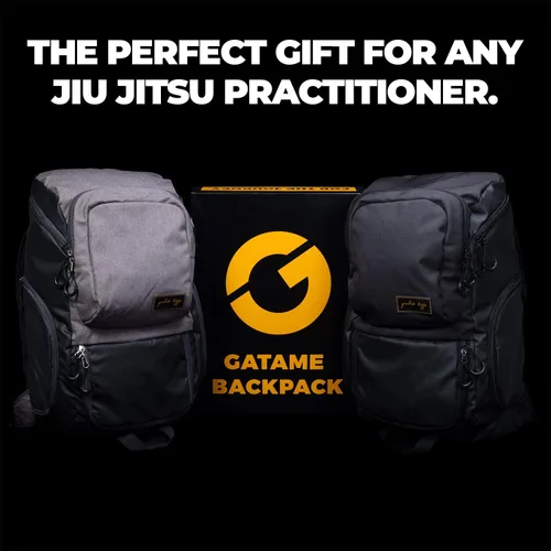 Vista 7 de Mochila dorada BJJ para Jiu Jitsu – Bolsa de deporte muy resistente con bolsillo impermeable de tejido de GI