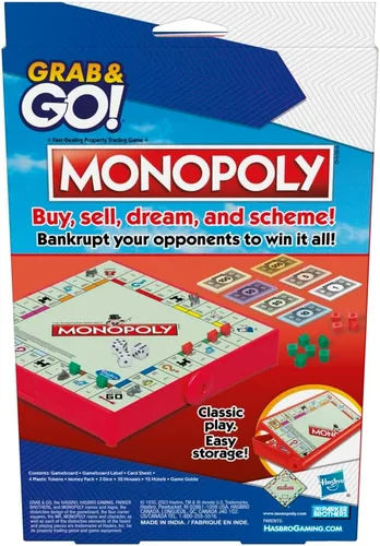 Vista 3 de Juego de viaje Grab 'N GO Monopoly