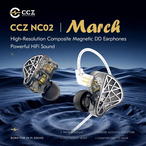 Vista 5 de CCZ NC02 - Monitores intraurales, auriculares con cable para juegos, graves profundos con cable sin micrófono, auriculares intrauditivos IEM de alta