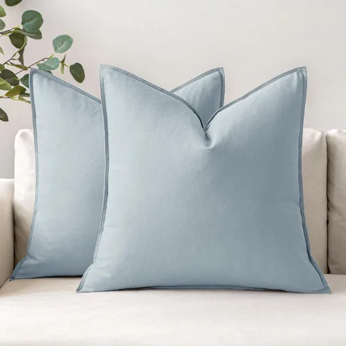 Vista 18 de MIULEE - Paquete de 2 fundas de cojín decorativas de lino, estilo bohemio y moderno, suaves, acento euro, para cama, neutral, fundas de cojín