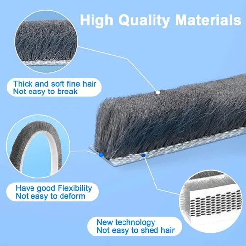 Vista 3 de Burlete autoadhesivo gris insonorizante de 33 pies para puertas y ventanas, 0.4 pulgadas de ancho x 0.2 pulgadas de grosor