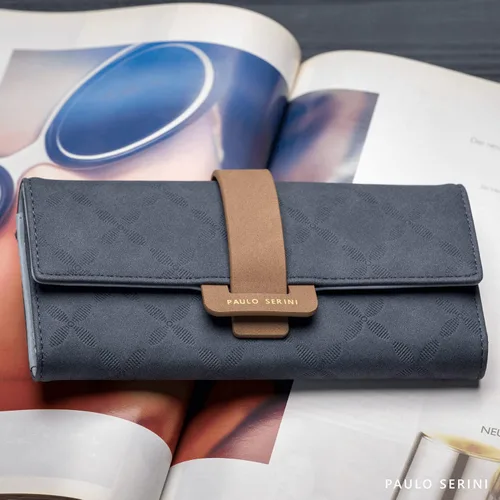 Vista 2 de PAULO SERINI Cartera Mujer - Cartera para mujer con monedero - Tarjetero 9 tarjetas - Pulsera - Carteras veganas para mujer - Regalos de cumpleaños