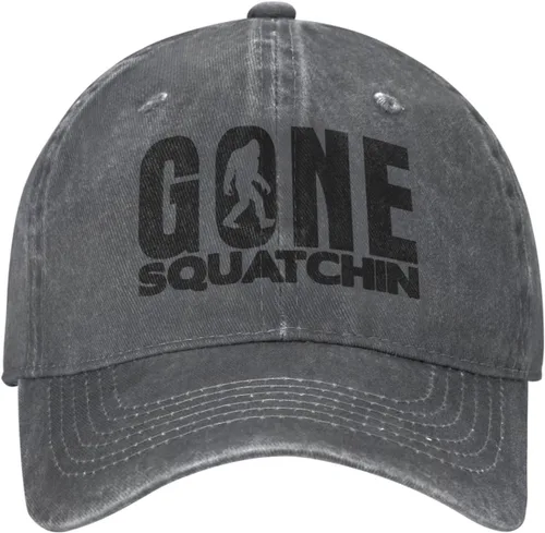 Vista 8 de Gone Squatchin - Gorra de béisbol unisex clásica vintage para hombre y mujer Negro