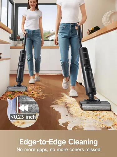 Vista 5 de DREAME H12 PRO - Aspiradora para suelos duros, aspiradora y trapeadora al mismo tiempo para suciedad húmeda y seca, autolimpieza automática