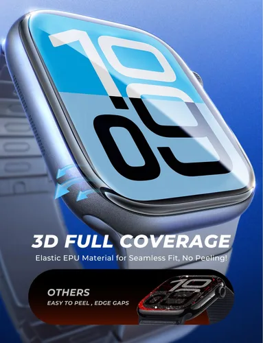 Vista 4 de MAGIC JOHN Paquete de 2 para Apple Watch SE 3 (2025) SE 2 SE Series /6/5/4 40 mm Protector de pantalla, [Tecnología de alineación automática]