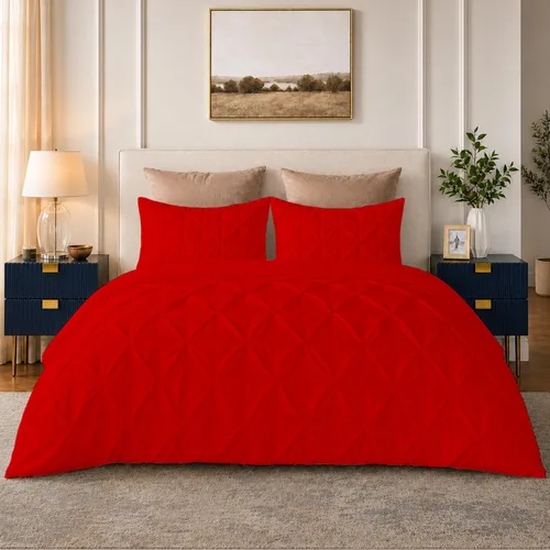 Vista 10 de SLEEP-NEST Luxuries - Funda de edredón plisada decorativa, tamaño individual/individual XL, 68 x 90 pulgadas, 3 piezas, con cierre de cremallera