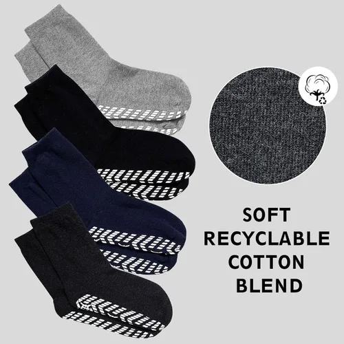 Vista 5 de ZAKASA Calcetines antideslizantes de agarre Calcetines antideslizantes para hombres y mujeres, calcetines antideslizantes para adultos mayores