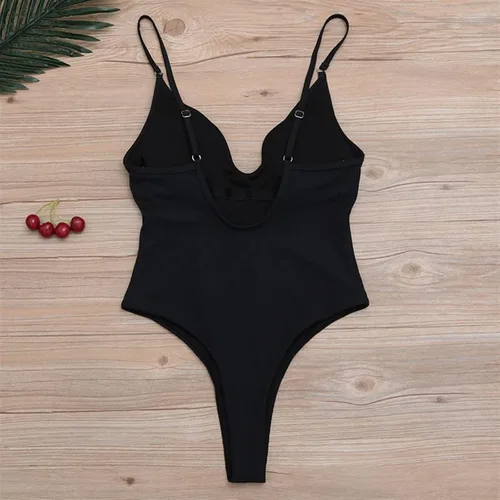 Vista 3 de Traje de baño sexy de una pieza para mujer, traje de baño push up monokini baño playa