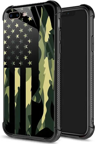 Vista 29 de DJSOK Funda compatible con iPhone 7/8/SE2, funda de ciervo de oro negro para iPhone 7, para niños y niñas, a prueba de golpes, resistente a