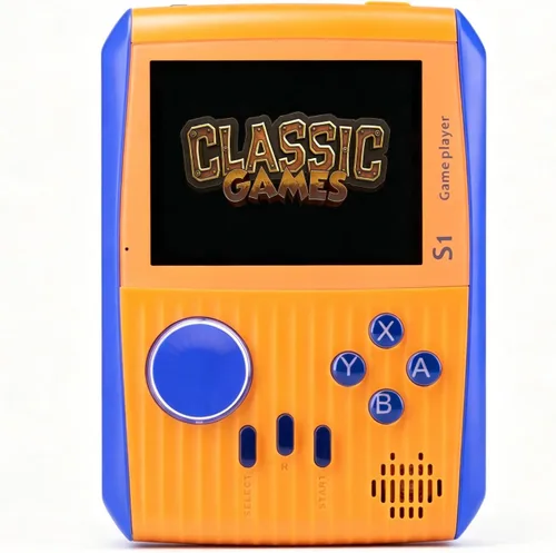 Vista 7 de Mini consola de juegos retro de mano para niños, 666 juegos clásicos, consola portátil de videojuegos portátil, pantalla de 3 pulgadas, batería