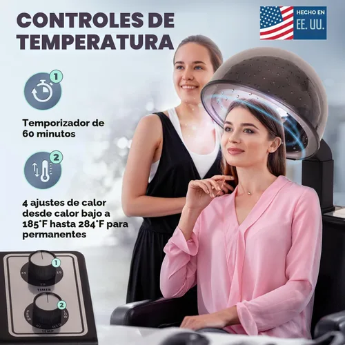 Vista 5 de Buy-Rite Kate - Juego de 2 sillas secadoras de pelo con capucha de 980 W