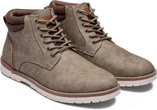 Vista 4 de Vostey - Botas de senderismo para hombre, de estilo casual, resistentes al agua, tipo chukka