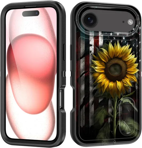 Vista 124 de Funda para iPhone Air con soporte integrado, a prueba de golpes, polvo y caídas, 3 capas, grado militar, funda protectora para iPhone Air de 6.5