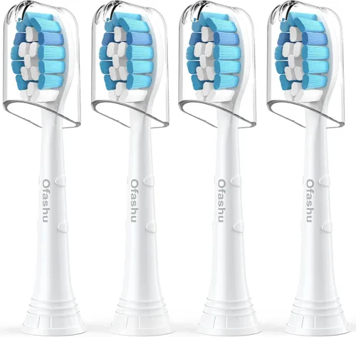Vista 11 de Cabezales de repuesto compatibles con Philips Sonicare Protectiveclean C1 C2 4100 5100 6100 9024 6250, blanco, 10 cabezales de cepillo eléctrico