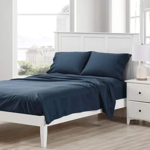 Vista 2 de Cuddledown Dreamstead - Juego de sábanas 100 % algodón, 300 hilos, tejido satinado de lujo, algodón peinado puro, suave, resistente a las arrugas