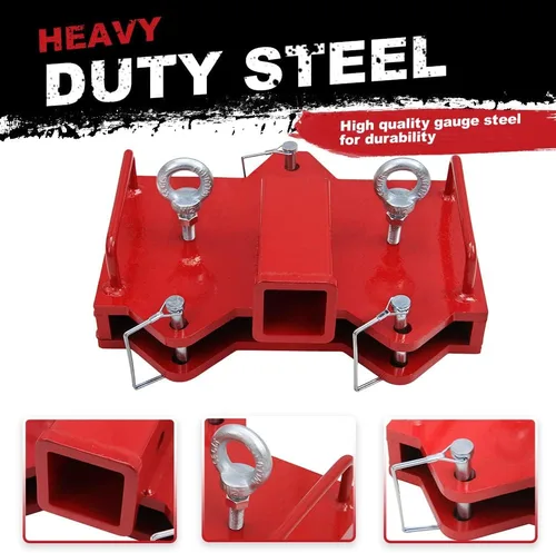 Vista 4 de ELITEWILL Accesorio de remolque para receptor de enganche de remolque de 2 pulgadas para carretilla elevadora, ajuste para horquillas de plataforma