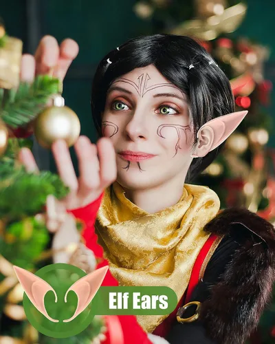 Vista 2 de Orejas de elfo Pixie de hadas para cosplay, disfraz de fiesta, accesorios de mascarada para Halloween, Navidad (2 pares)