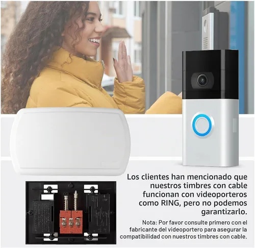 Vista 6 de Newhouse Hardware CHM24V Blanco 24-Voltio Timbre de puerta con cable Timbre eléctrico para hogares Timbres de puerta con cable con melodía