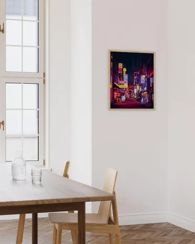 Vista 5 de HAUS AND HUES Póster de Tokio, arte de pared de neón de anime japonés, decoración urbana de luces de ciudad de Tokio, póster genial de Cyberpunk