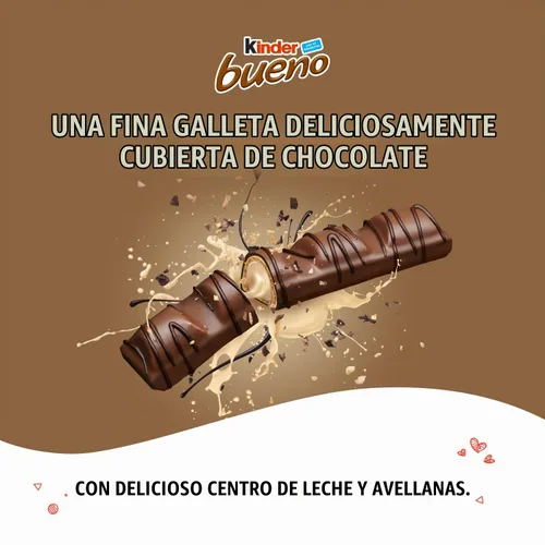Vista 6 de Ferrero Kinder Bueno paquete de 5 unidades 5x43g/5x1.5oz