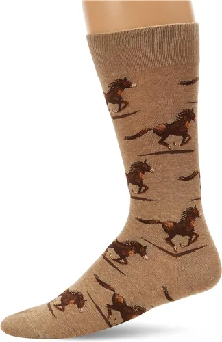 Vista 17 de Hot Sox Calcetines deportivos y atléticos divertidos para hombre, paquete de 1 par, regalos de moda novedosos y divertidos Por encima del par