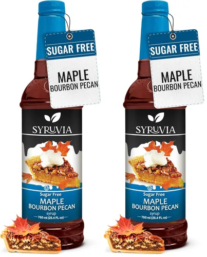 Vista 85 de Jarabe de café sin azúcar Syruvia, jarabe con sabor a caramelo para bebidas, lattes y postres – 25.4 fl oz