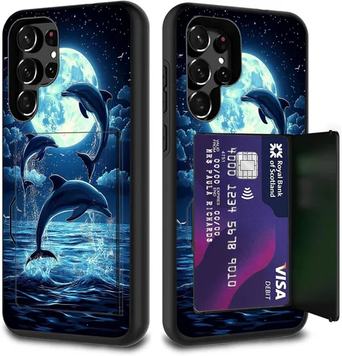 Vista 100 de Funda híbrida de doble capa con función atril para Samsung Galaxy A16 5G de 6.9 pulgadas, diseño de vaca con bandera estadounidense