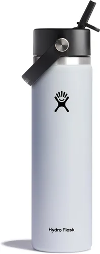 Vista 40 de Hydro Flask Botella de agua – Acero inoxidable aislado – Tapa flexible con popote de boca ancha, antiderrames, a prueba de fugas y recargable