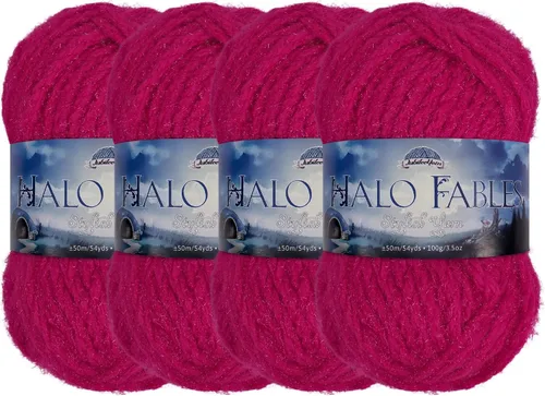 Vista 49 de JubileeYarn Halo Fables Yarn - 100g/Skein Bulky Polyester - North Wind Sun - 2 Skeins