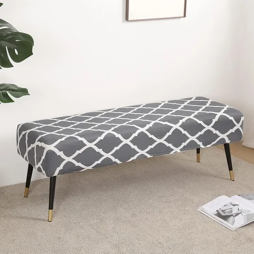 Vista 3 de SearchI Paquete de 4 fundas para silla, fundas elásticas para taburetes de bar, extraíbles y lavables, estampadas, fundas para sillas de taburete