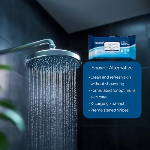 Vista 6 de TenderProtect® Toallitas Originales XL Premium para Adultos (50/Paquete), Toallitas Húmedas Extra Grandes de 9"x12" con Aloe, Paños Lavables
