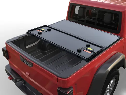 Vista 2 de Vanguard Cubierta Tonneau rígida plegable para caja de camión todoterreno VGHT-034 se adapta a Toyota Tundra 2022-2024 con caja de 5 pies 6 pulgadas