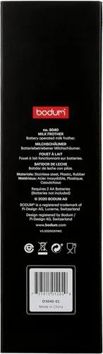 Vista 2 de Bodum Schiuma - Espumador de leche a pilas para café, lattes, chocolate caliente, moca, capuchino, negro