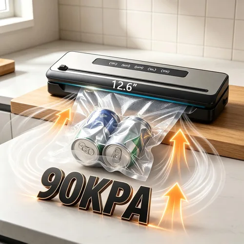 Vista 6 de Máquina selladora al vacío de ahorro de alimentos, succión de 90