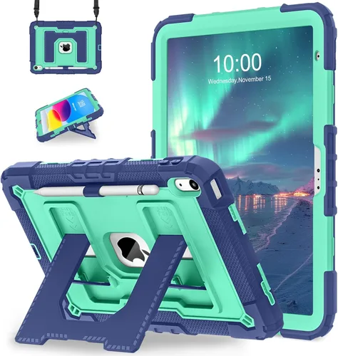 Vista 10 de WESOROL Funda para iPad A16 11ª Generación 11 Pulgadas (2025) iPad 10ª Generación 10.9 Pulgadas (2022), Fundas i Pad A16 Grado Militar Resistente a