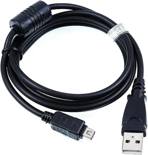 Vista 2 de Olympus Cable USB, cable de carga de sincronización de datos, CB-USB5/6/8 para cámaras Olympus DZ-105, E-330 a E-620, FE-120 a FE-5050