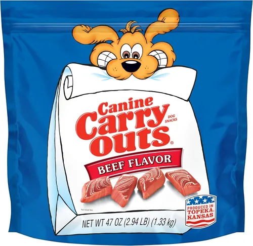Vista 10 de Canine Carry Outs Golosinas para perros, sabor a tocino, 22.5 onzas (paquete de 4), hechas con tocino real
