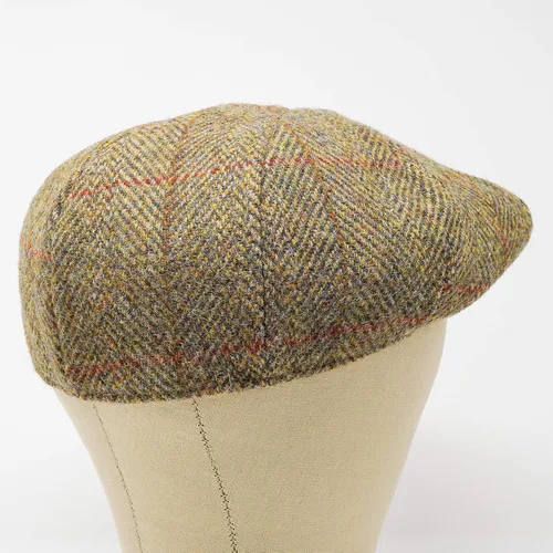Vista 5 de Borges & Scott Dingwall - Gorra plana de 8 piezas, 100% lana tejida a mano, Harris Tweed, resistente al agua Herringbone
