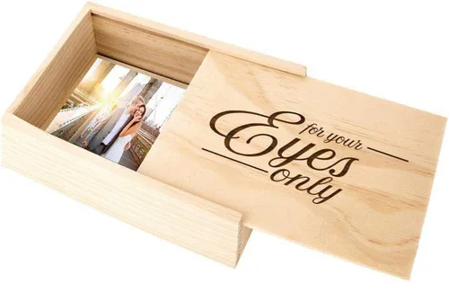 Vista 6 de Koyal Wholesale Caja de recuerdo grabada para álbum de fotos de boudoir solo para tus ojos, regalo de despedida de soltera para novia futura boda