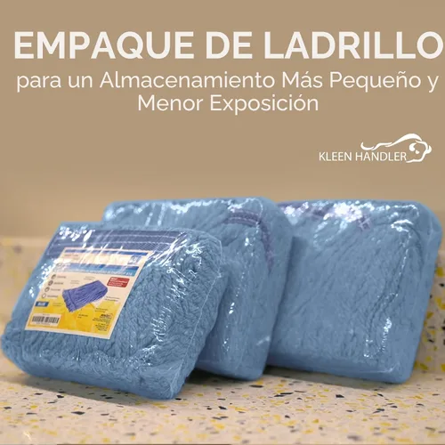 Vista 6 de KLEEN HANDLER Reemplazo de cabezal de trapeador de extremo de bucle comercial resistente, 1 paquete Recambio de cabeza de fregona de hilo