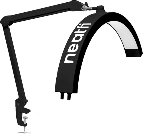 Vista 8 de Neatfi Lámpara de mesa LED media luna para esteticistas, técnico de uñas y cosmetóloga para arte de manicura, facial, depilación, hilo y tatuajes